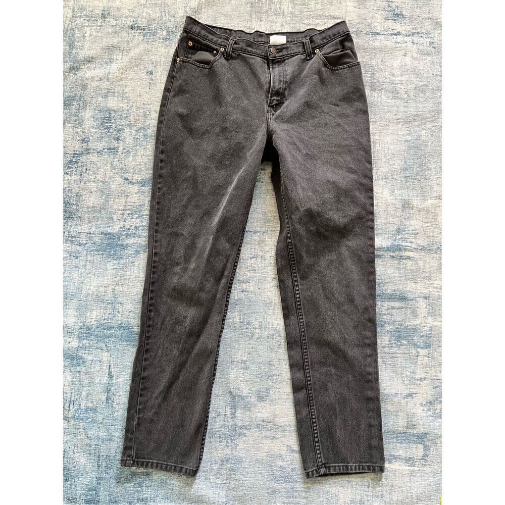 Jordache Faded Black Mom High Rise Straight Leg Jeans Size 17 / 18